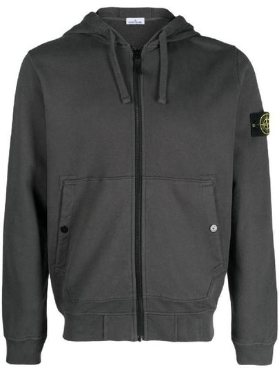 Compass Logo Patch Zip Up Hoodie Grey - STONE ISLAND - BALAAN 2