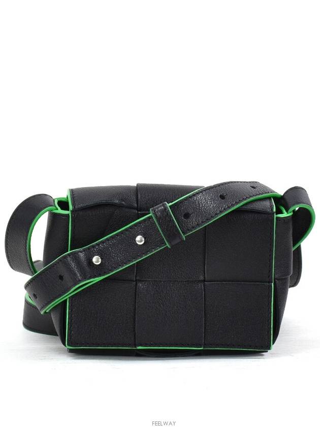 Cassette Mini Shoulder Bag Black Green - BOTTEGA VENETA - BALAAN 2