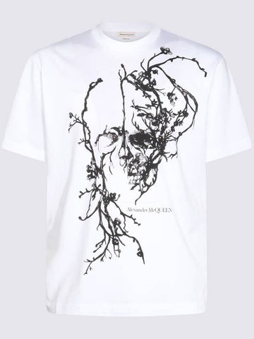 Alexander McQueen White Cotton T-Shirt - ALEXANDER MCQUEEN - BALAAN 1