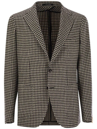 Houndstooth virgin wool blend jacket - TAGLIATORE - BALAAN 1