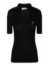 Marina Polo Knit Top Black - VIVIENNE WESTWOOD - BALAAN 2