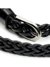 Tassel weaving leather belt black - NOIRER FOR WOMEN - BALAAN 3