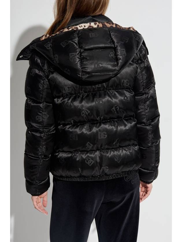 Dolce & Gabbana Down Jacket With Logo, Women's, Black - DOLCE&GABBANA - BALAAN 4