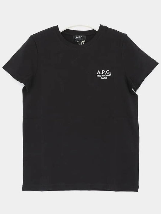 Denise Embroidered Short Sleeve T-shirt Black - A.P.C. - BALAAN 2