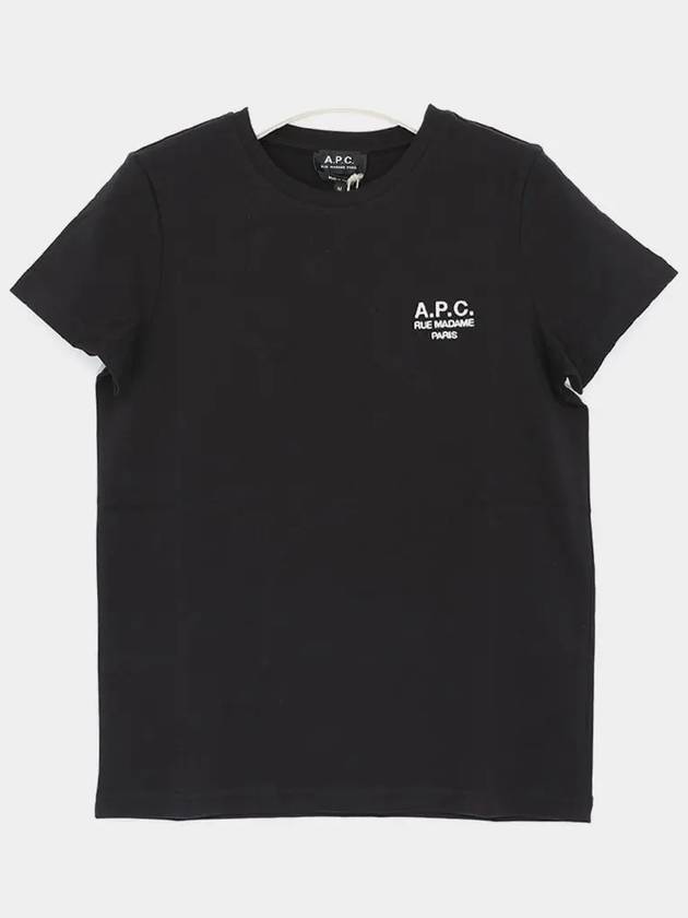 Denise Embroidered Short Sleeve T-shirt Black - A.P.C. - BALAAN 3