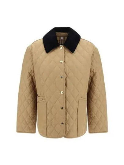 Women's Diamond Quilted Jacket Brown - BURBERRY - BALAAN 2