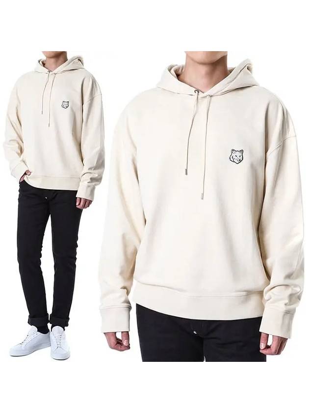 Bold Fox Head Patch Oversize Hoodie Beige - MAISON KITSUNE - BALAAN 2