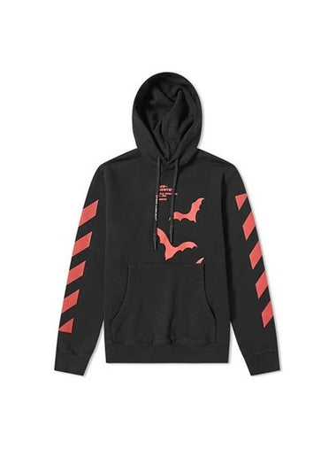 Red Bats Print Hoodie Black - OFF WHITE - BALAAN 1