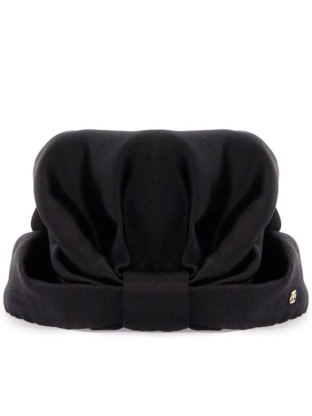 black silk turban with golden details and v logo - VALENTINO - BALAAN 1