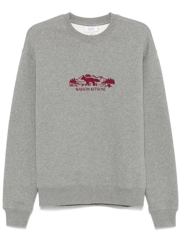 Maison Kitsune Outdoor Profile Fox Embroidery Men s Sweatshirt NM00308 H131 - POLO RALPH LAUREN - BALAAN 2