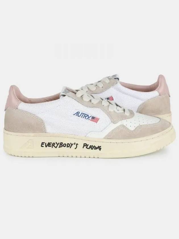 Medalist Pink Tab Low Top Sneakers White - AUTRY - BALAAN 2