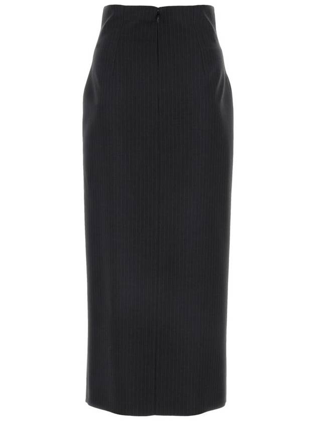 pinstripe pencil skirt gray - ALEXANDER MCQUEEN - BALAAN 3