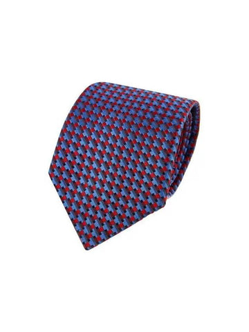 Men s Micro Diamond Pattern Tie Royal Blue - GIORGIO ARMANI - BALAAN 1