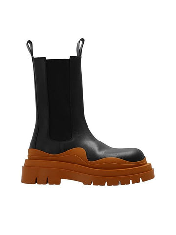 Tire Chelsea Boots Black Orange - BOTTEGA VENETA - BALAAN 1