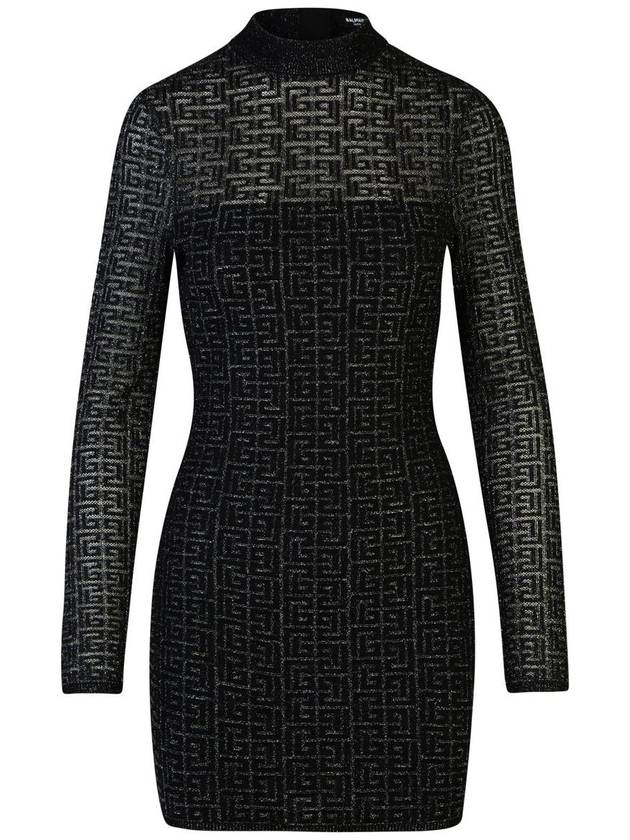 Balmain Black Viscose Dress - BALMAIN - BALAAN 1