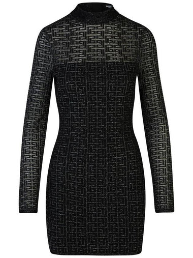 Balmain Black Viscose Dress - BALMAIN - BALAAN 1