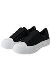 Deck Plimsoll Low Top Sneakers White Black - ALEXANDER MCQUEEN - BALAAN 2