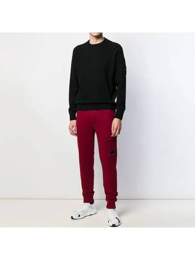 Lens Wappen Crew Neck Knit Top Black - CP COMPANY - BALAAN 4