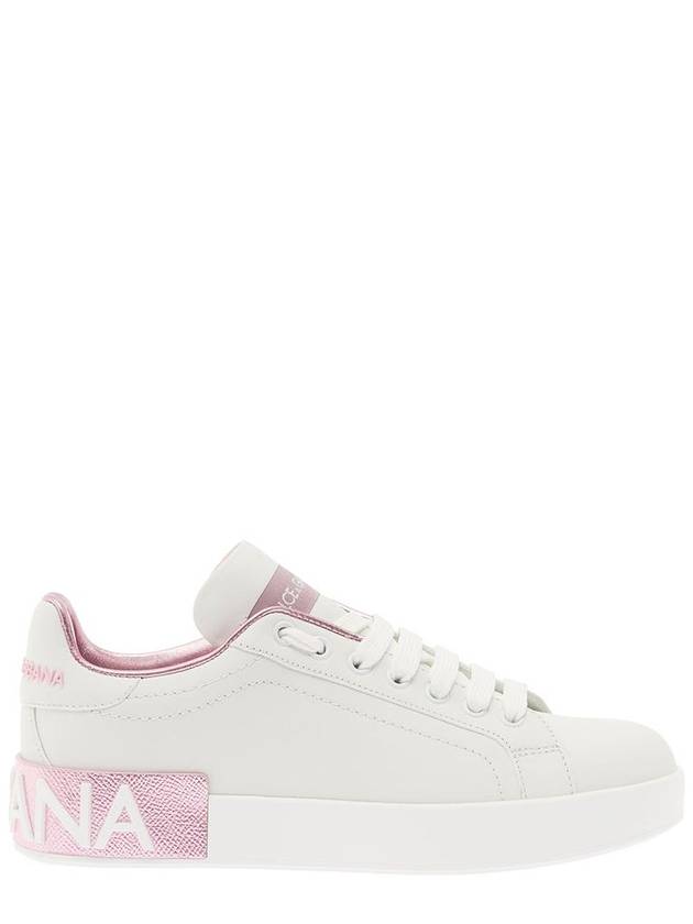 Portofino low-top sneakers white pink - DOLCE&GABBANA - BALAAN 2