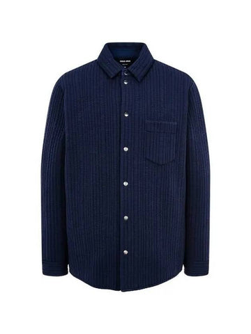 Men s Quilted Stretch Shirt Jacket Navy - GIORGIO ARMANI - BALAAN 1