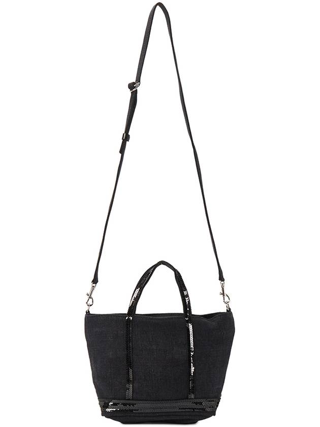 Sequin Embellished Tote Bag Black - VANESSA BRUNO - BALAAN 8