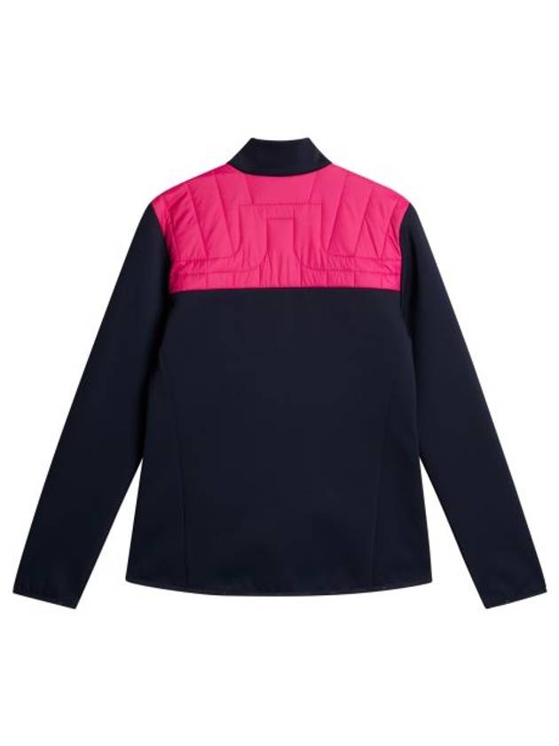 Women's Holma Quilt Hybrid Jacket Pink Peacock - J.LINDEBERG - BALAAN 3