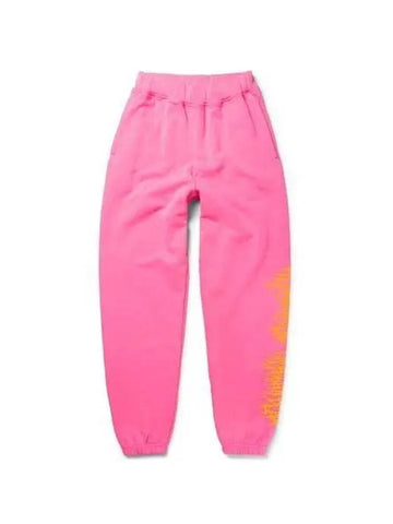 U Castle Fluoro Dye Sweatpants Pink SWEATPANT - ARIES - BALAAN 1