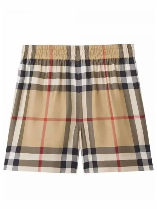 Check Print Shorts Beige - BURBERRY - BALAAN 2