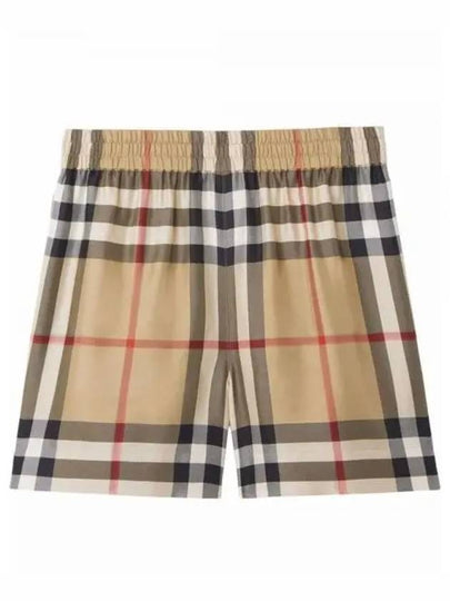 Check Print Shorts Beige - BURBERRY - BALAAN 2