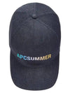 Summer Logo Print Ball Cap Indigo - A.P.C. - BALAAN 4