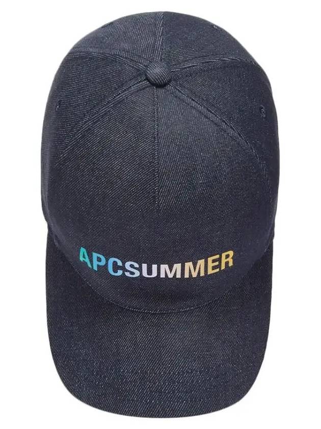 Summer Logo Print Ball Cap Indigo - A.P.C. - BALAAN 4