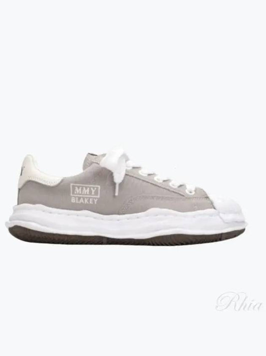 A08FW735 Gray Blakey Canvas Low Top Sneakers - MIHARA YASUHIRO - BALAAN 1