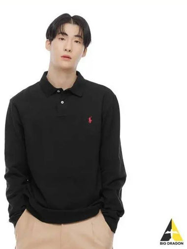 slim fit mesh polo black - POLO RALPH LAUREN - BALAAN 1