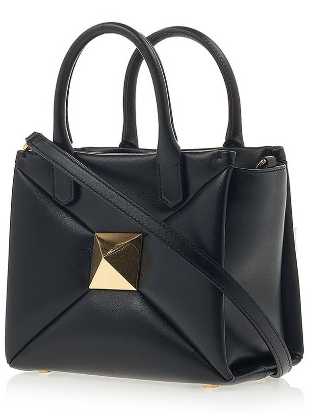 Small One-Stud Tote Bag Black - VALENTINO - BALAAN 3