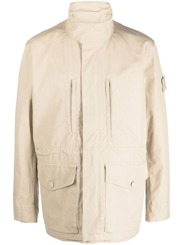 Ghost Piece High Neck Jacket Beige - STONE ISLAND - BALAAN 7