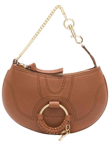 Women's Hana Embossed Logo Shoulder Bag Brown - CHLOE - BALAAN 1