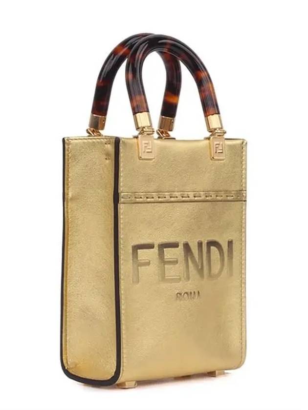 mini sunshine tote bag gold - FENDI - BALAAN.