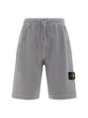 Wappen Patch Old Regular Fit Shorts Grey - STONE ISLAND - BALAAN 1