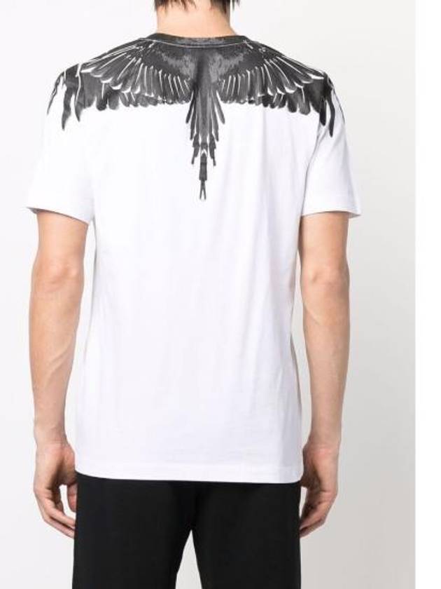 Men's Icon Wings Short Sleeve T-Shirt White - MARCELO BURLON - BALAAN 4