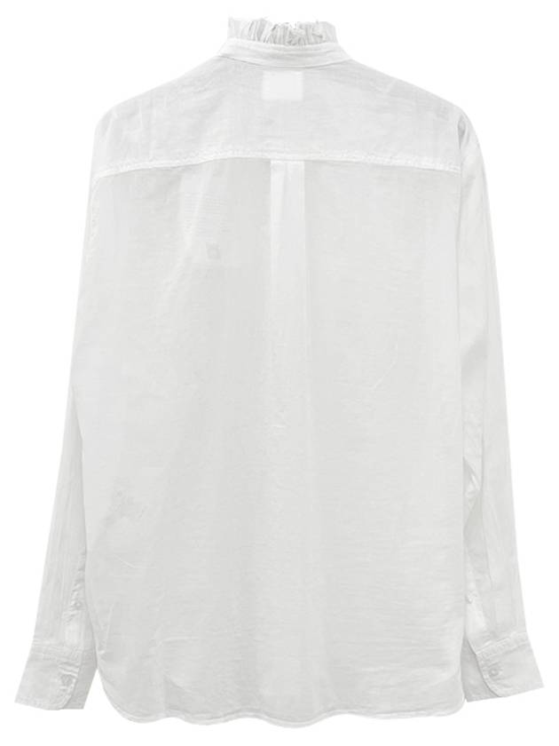 Gamble Organic Cotton Shirt White - ISABEL MARANT ETOILE - BALAAN 4