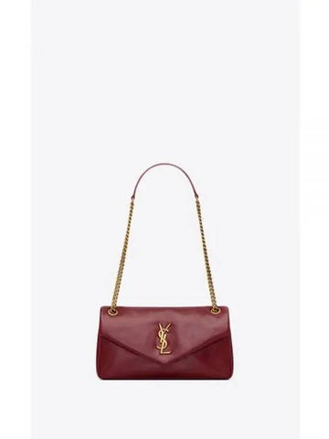 YSL shoulder bag glossy leather Calypso small RUBIS 734153AADRE6688 - SAINT LAURENT - BALAAN 1