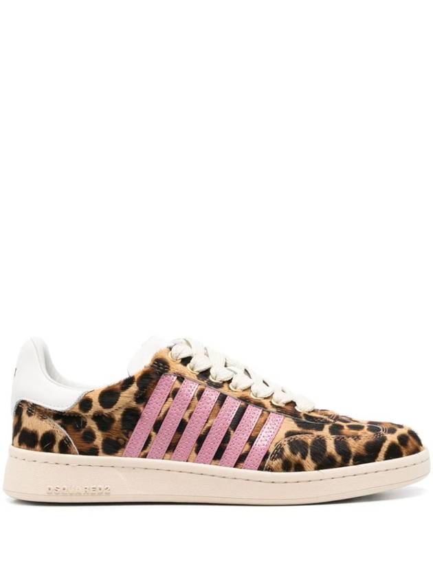 DSQUARED2 Leopard-Print Sneakers - DSQUARED2 - BALAAN 1