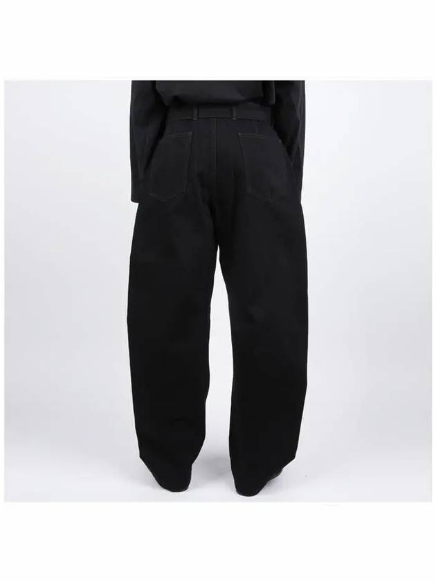 Twisted Belted Straight Pants Black - LEMAIRE - BALAAN 5