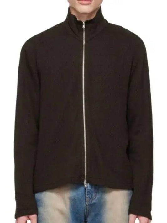 Our Legacy SHRUNKEN TwoWay Zipper Closure ZipUp Sweater Brown - OUR LEGACY - BALAAN 1