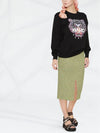 Tiger Embroidered Logo Sweatshirt Black - KENZO - BALAAN.