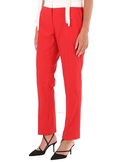 Burberry Ladies Bright Red Hanover Two-tone Wool Tailored Trousers, Brand Size 4 (US Size 2) - BURBERRY - BALAAN 2