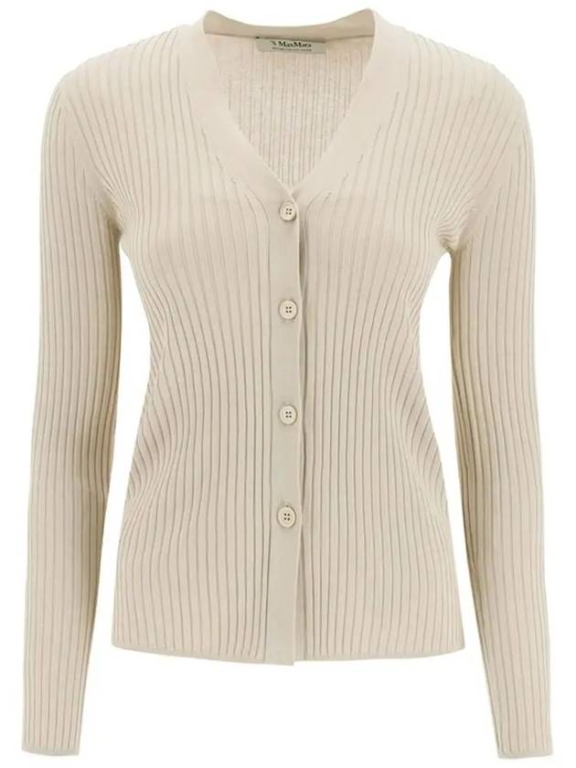 22FW Bertone rib knit cardigan beige 93460329 001 - MAX MARA - BALAAN 2