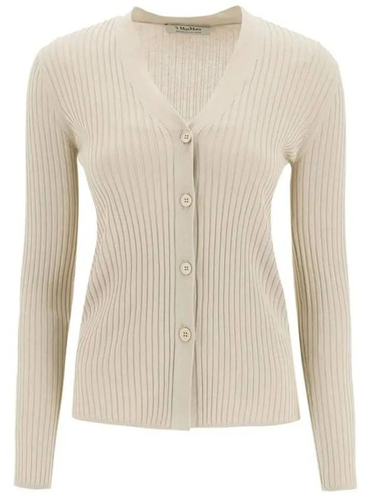 22FW Bertone rib knit cardigan beige 93460329 001 - MAX MARA - BALAAN 1