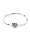 Moments Sparkling Heart Clasp Snake Chain Bracelet Silver - PANDORA - BALAAN 3