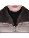 Elisa Ecofur Collar Goose Down Padding Dove Grey - HERNO - BALAAN 8